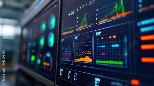 Sustainable Energy Interface, A control screen for a sustainable energy system, with data on energy generation and battery storage levels from multiple renewable sources