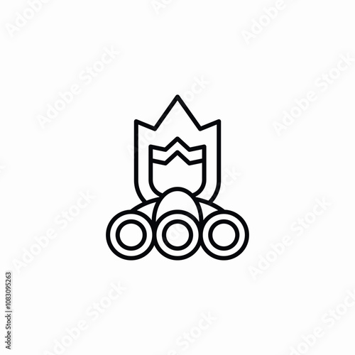 bonfire flame icon sign vector