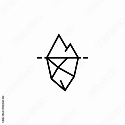 iceberg sea icon sign vector