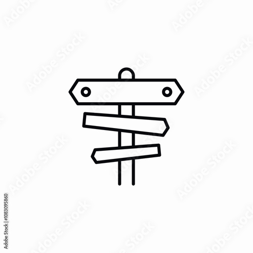 railway wayfinder icon sign vector