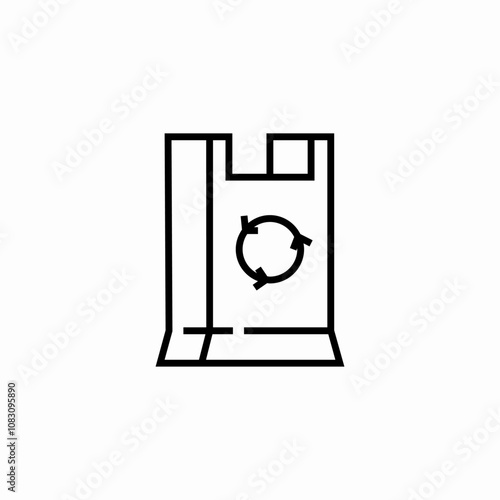 recycle packet icon sign vector