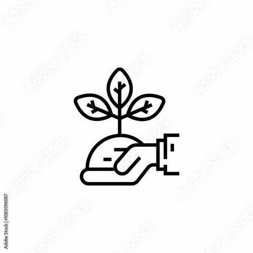 soil plant care icon sign vector
