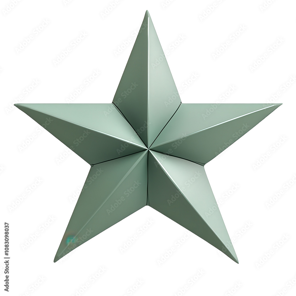 Fototapeta premium sage green, star isolated, transparent, png, background, icon locator