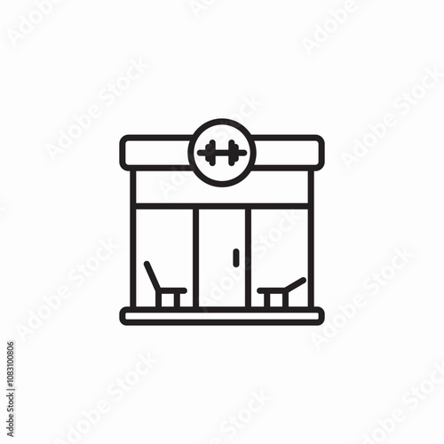 gym sport store icon sign vector