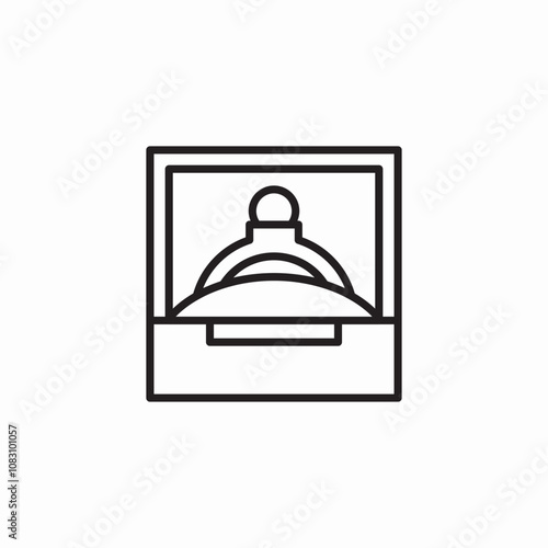 ring diamond box icon sign vector