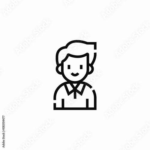 young boy icon sign vector
