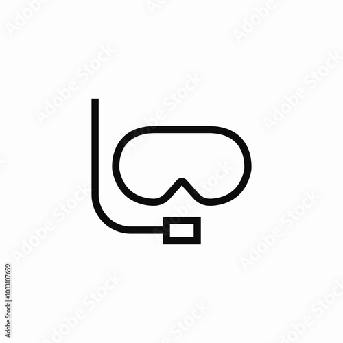 diving mask icon sign vector