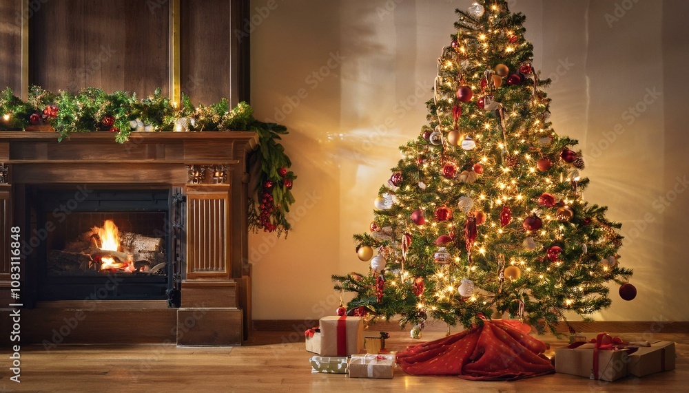 Obraz premium Gather around for the annual tree decorating.