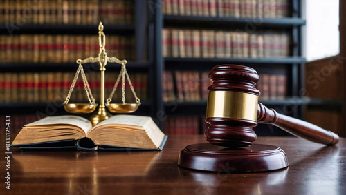 Wooden gavel of a judge pronouncing a sentence. Law and justice concept.