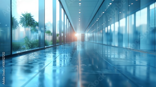 Wallpaper Mural Contemporary Office Space with Glass Reflections Torontodigital.ca