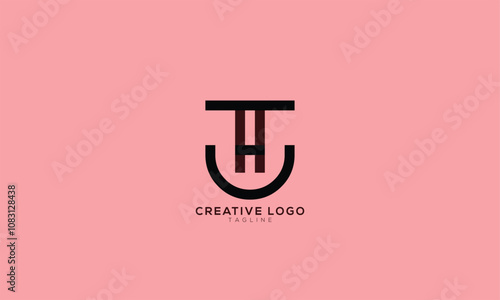 THU HUT HTU Abstract initial monogram letter alphabet logo design