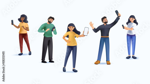 Vector illustration of business, office workers are studying the infographic, the analysis of the evolutionary scale