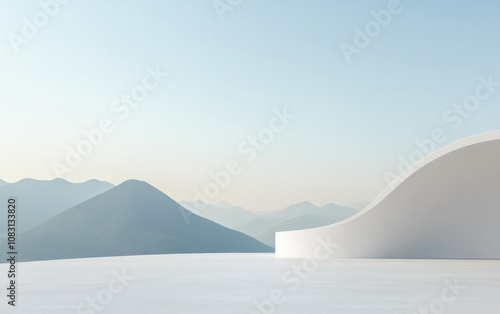 Minimalist modern art building space structure
