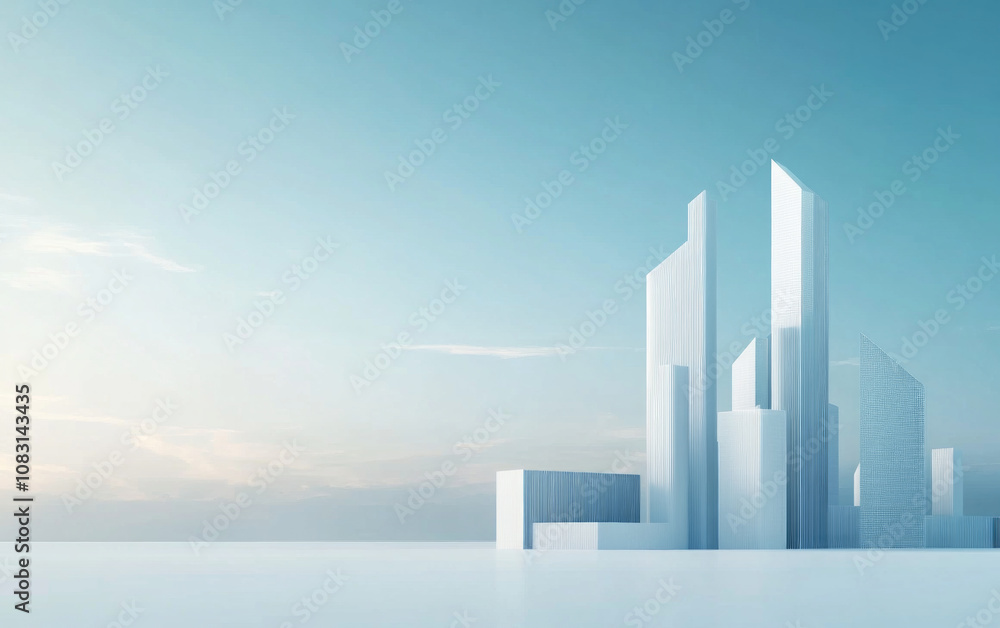 Fototapeta premium Highly developed futuristic technological cityscape 