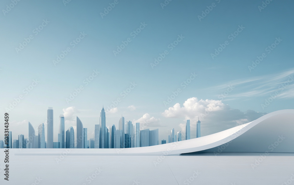 Fototapeta premium Highly developed futuristic technological cityscape
