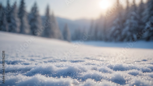 winter landscape with snow covered trees