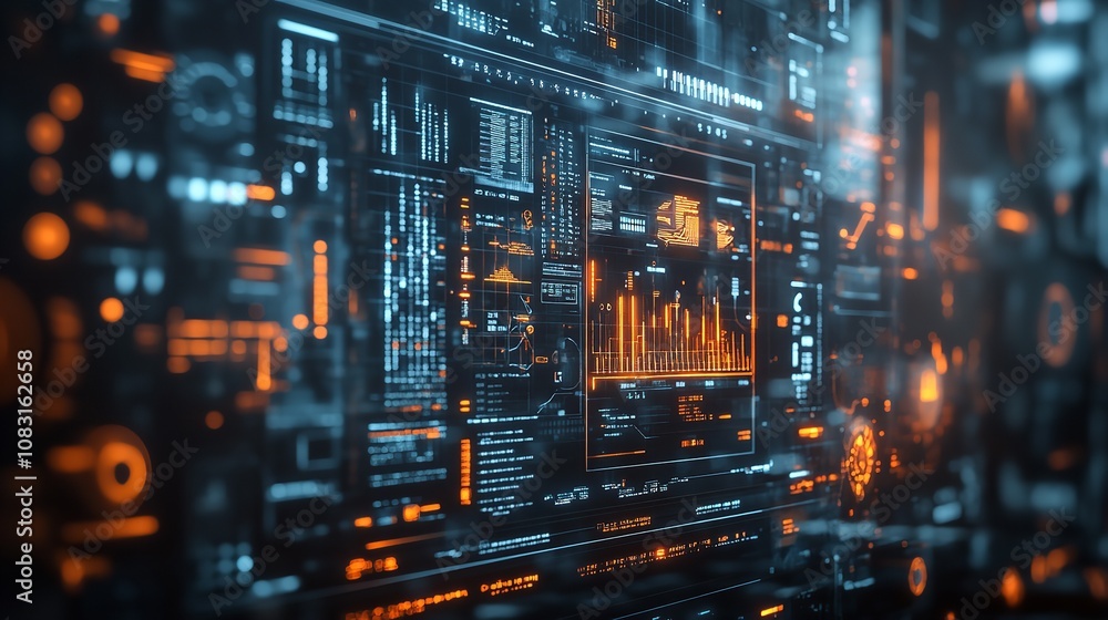 Obraz premium Futuristic Cityscape.