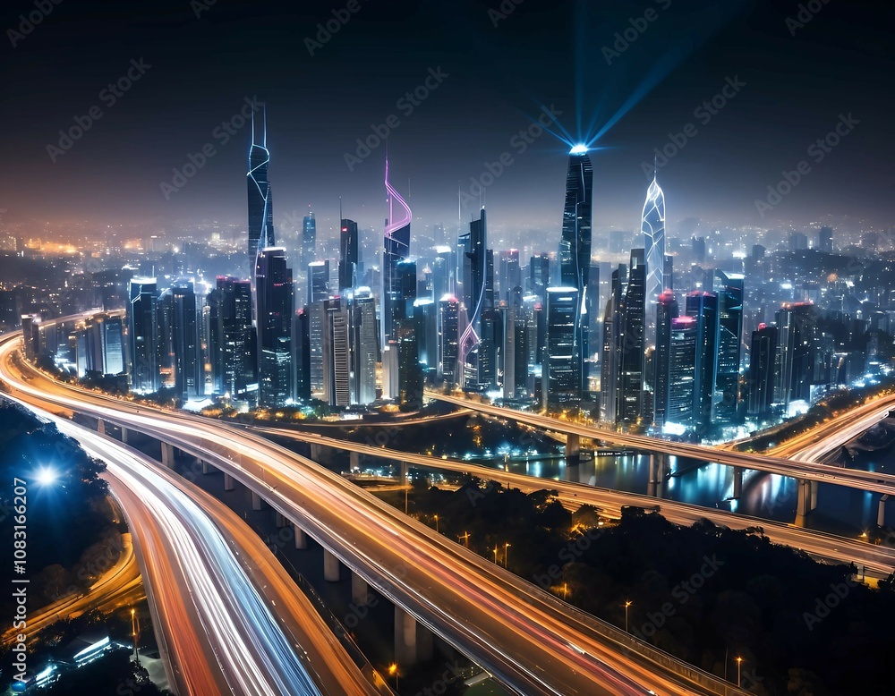 Fototapeta premium city at night