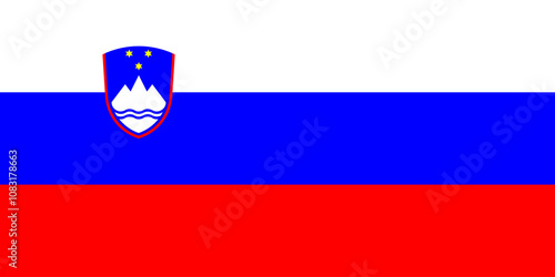 Free Download Official national flag of Slovenia. Flag of the Republic of Slovenia. Correct proportions and colors. Vector illustration - GFXLoad