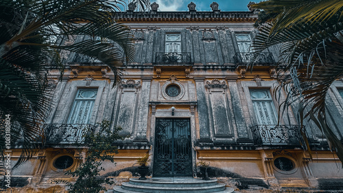 Fotografie Puerta de las casas gemelas de paseo de montejo