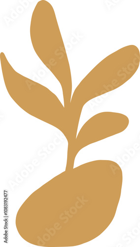Hand Drawn Doodle Seedling Shape