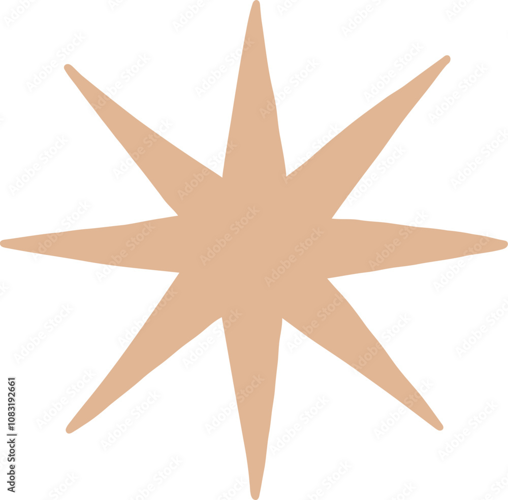 Fototapeta premium Hand Drawn Doodle Star Shape