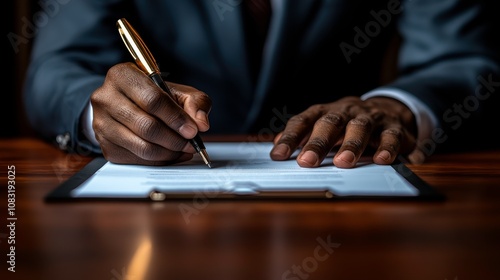 Realtor Client Document Signing in Natural Daylight photo