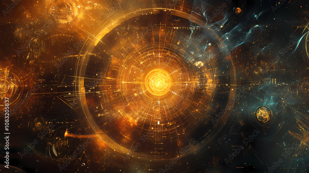 Obraz premium Quantum physics abstract concept. Quantum. Illustration