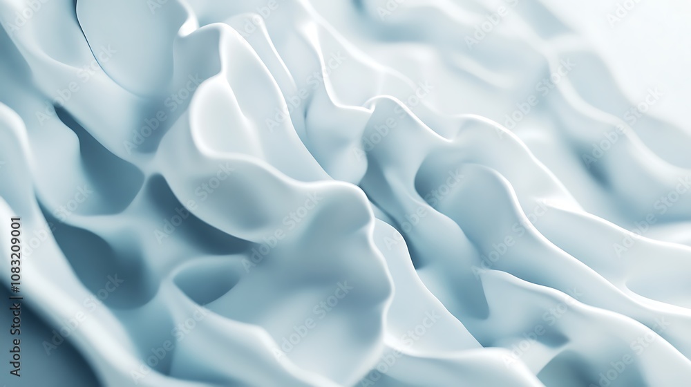 Obraz premium Abstract Blue and White Wavy Texture