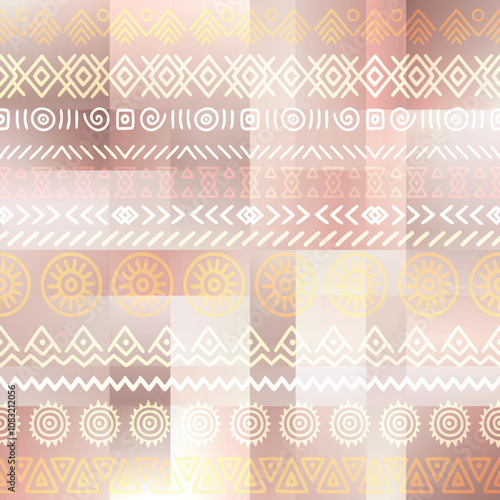 Seamless pattern, ethnic background, vector design	