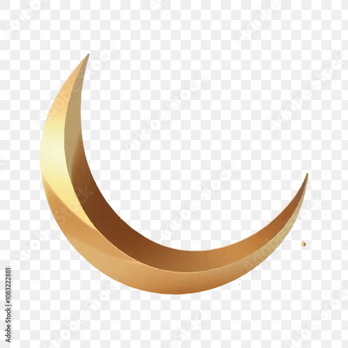 Elegant Crescent Moon Illustration for Celestial Designs