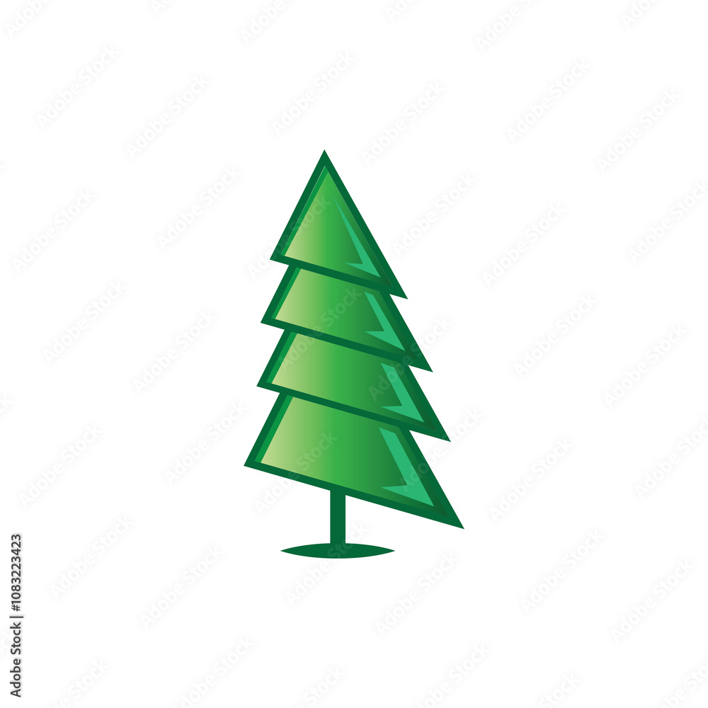 Fototapeta premium christmas pines tree icon design vector illustration