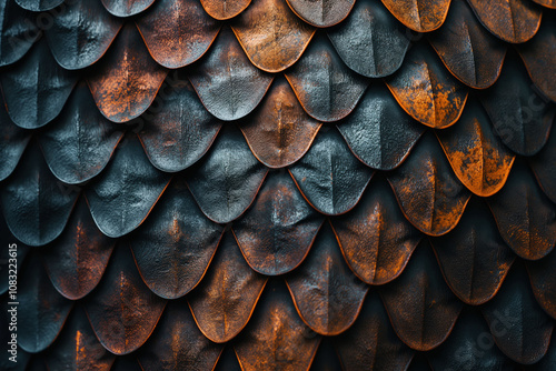 Wallpaper Mural Exploring textured snake scales in dark earthy colors illuminated by natural daylight Torontodigital.ca