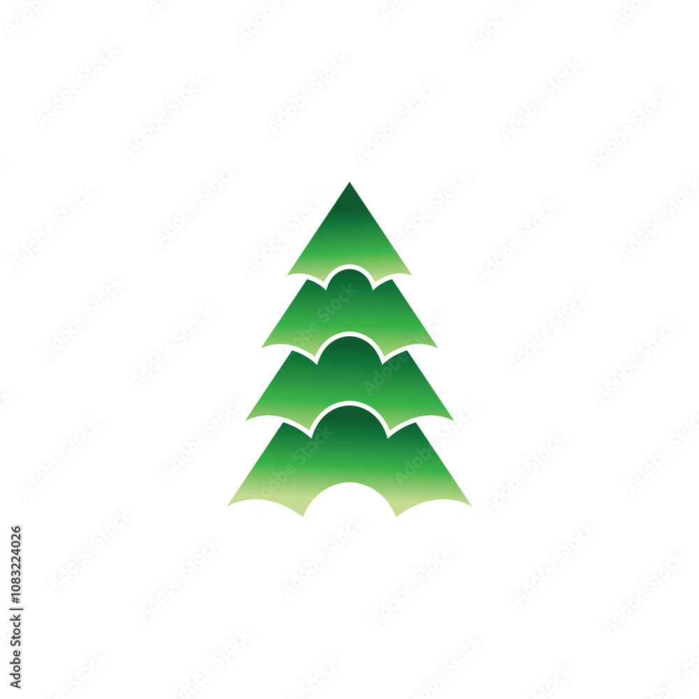 Fototapeta premium christmas pines tree icon design vector illustration