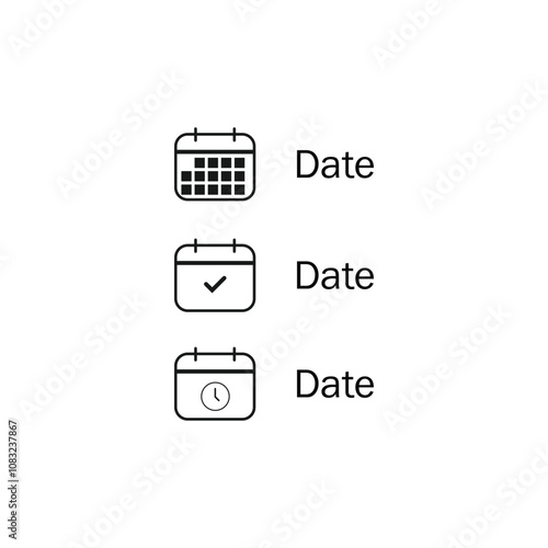 Calendar icon vector illustration. Calendar sign and symbol. Schedule icon symbol