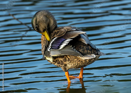 duck on the water