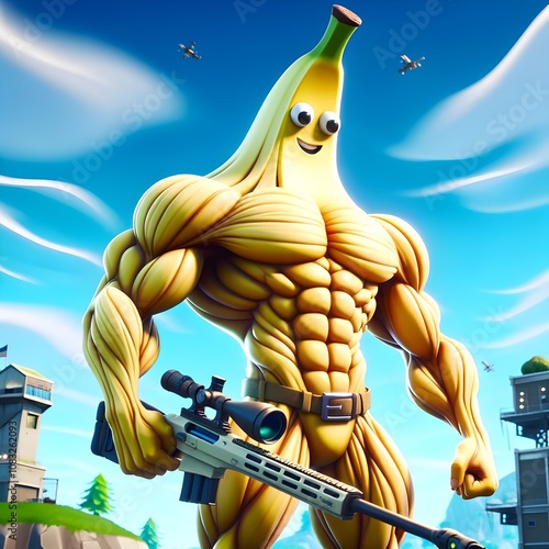 What if fortnite peely got hench pt.2 photo