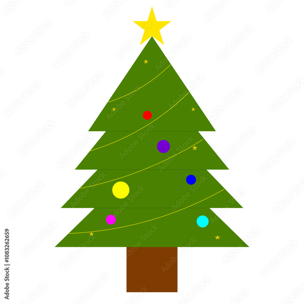 Obraz premium Christmas Tree- Merry christmas