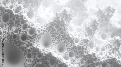 Wallpaper Mural Fractal Poetry: Monochrome Bubble Pattern Torontodigital.ca