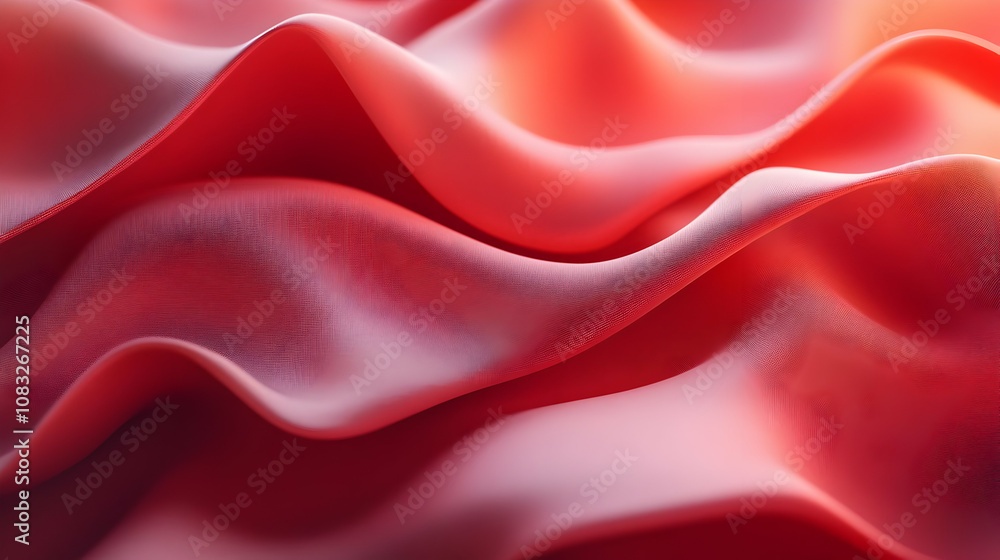 Obraz premium Abstract Red Wave 3D Background