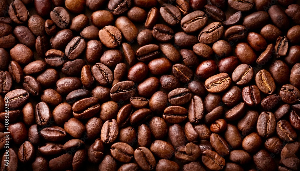 Obraz premium Texture of coffee beans