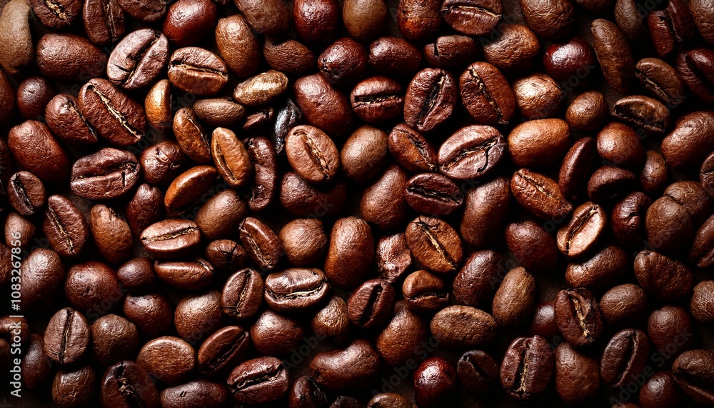 Obraz premium Texture of coffee beans
