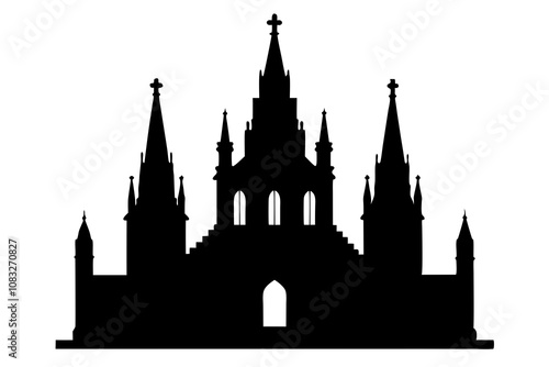 Historic Cathedral | isolated vector illustration on white background