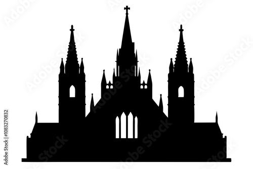 Historic Cathedral | isolated vector illustration on white background