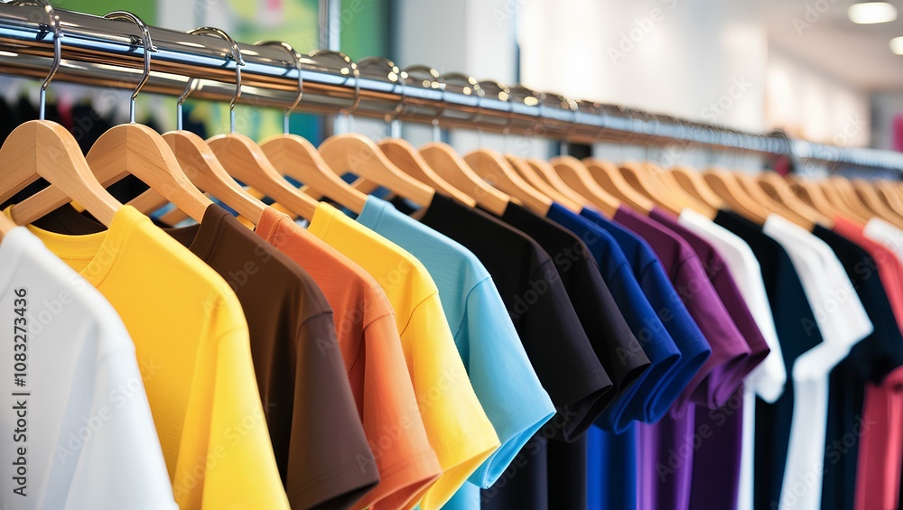 Fototapeta premium colorful clothes in a shop