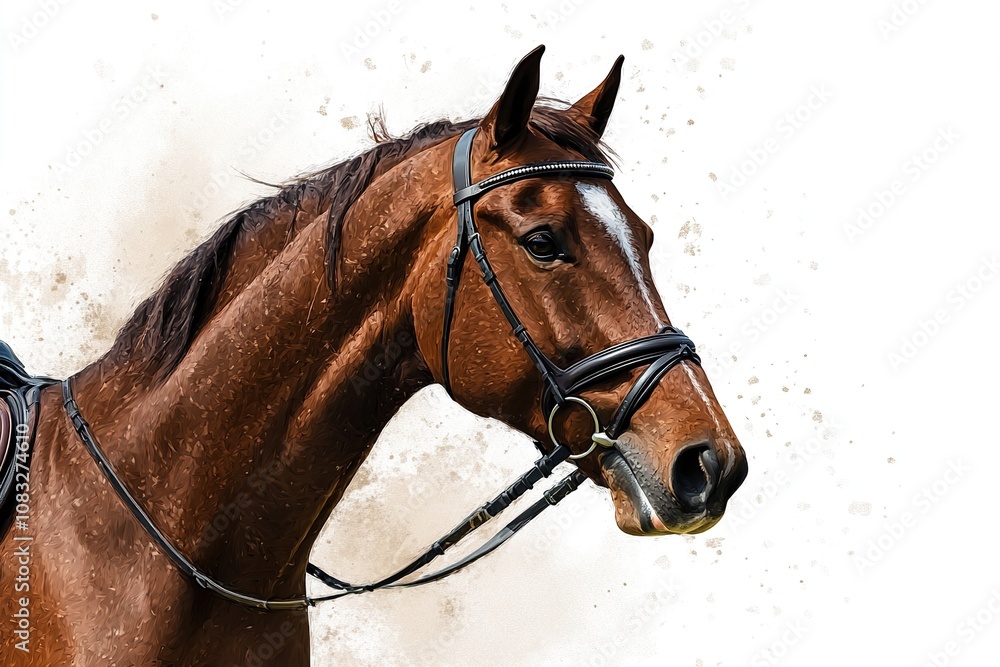Obraz premium Portrait of a Brown Horse
