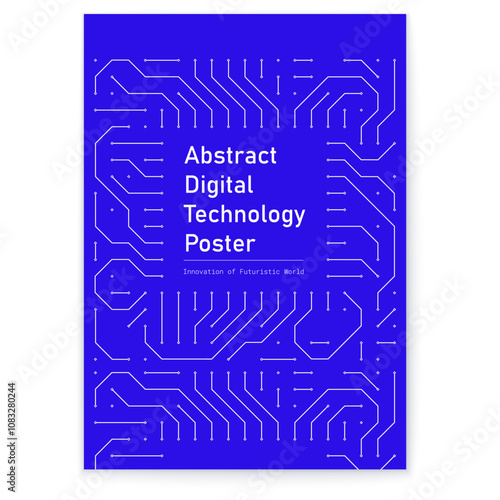 Abstract representation of digital technology design showcasing intricate circuit patterns