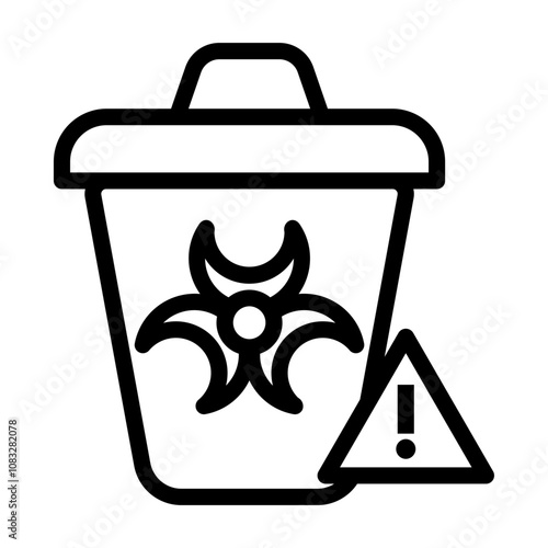 waste bin Line Icon