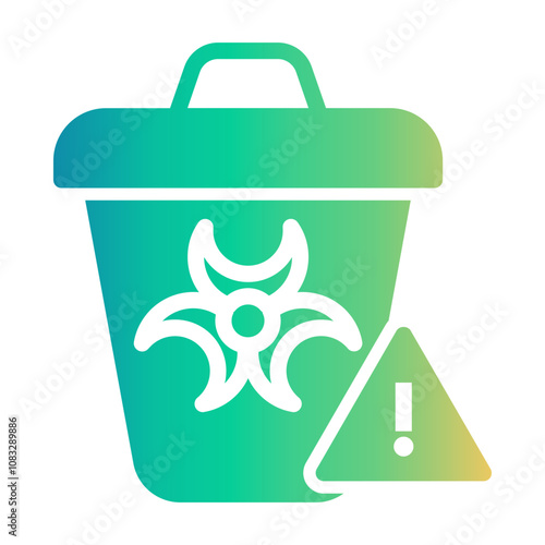 waste bin Gradient icon