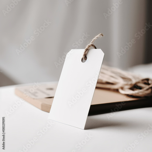 Hangtag mockups, Hanging label tag mockup, favor tag mockup, wedding favor tag mockup, swing tag mockup - A versatile template for showcasing your branding and design ideas in various industries